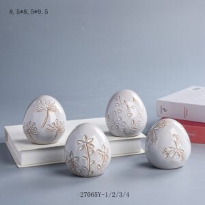 Easter Gift Egg Decor Home Ceramic Egg Terracotta