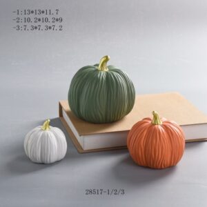Handmade Small Halloween Pumpkin Ceramic Pumpkin Crafts Porcelain Pumpkin