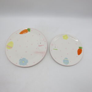 Easter Tableware Reusable Cute Bunny Ceramic Breakfast Dinnerware Set