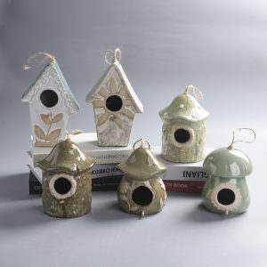 Wholesale Ceramic Bird House Collection | Hanging Garden Bird Nest Ornaments OEM ODM