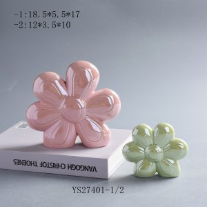 Spring home decor porcelain flower shape