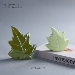 Wholesale Maple Leaf Ceramic Home Decor Set | Nature Style Table Ornaments OEM ODM